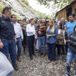 Visita Presidenta de México zonas afectadas por lluvias en la Sierra Gorda queretana