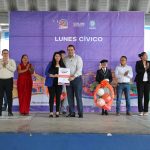 🏫 Inaugura Gaspar Trueba techumbre y cancha en la primaria Leona Vicario de Colón