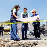 🚏 Obra en Avenida Candiles: Chepe Guerrero supervisa construcción de parador para transporte público