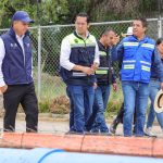 Chepe Guerrero y Eric Gudiño supervisan el funcionamiento del cárcamo de Puerta Real II